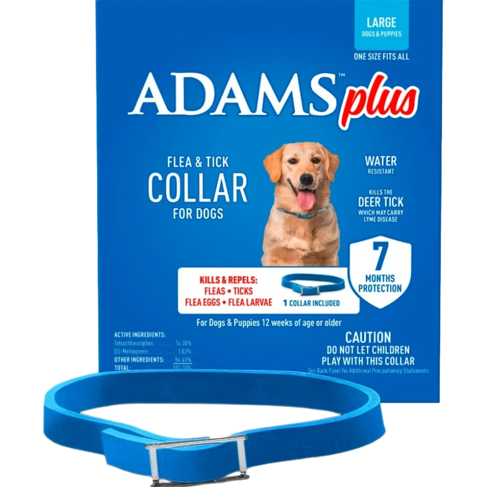 Adams Plus Flea & Tick Blue Collar for Dogs Large