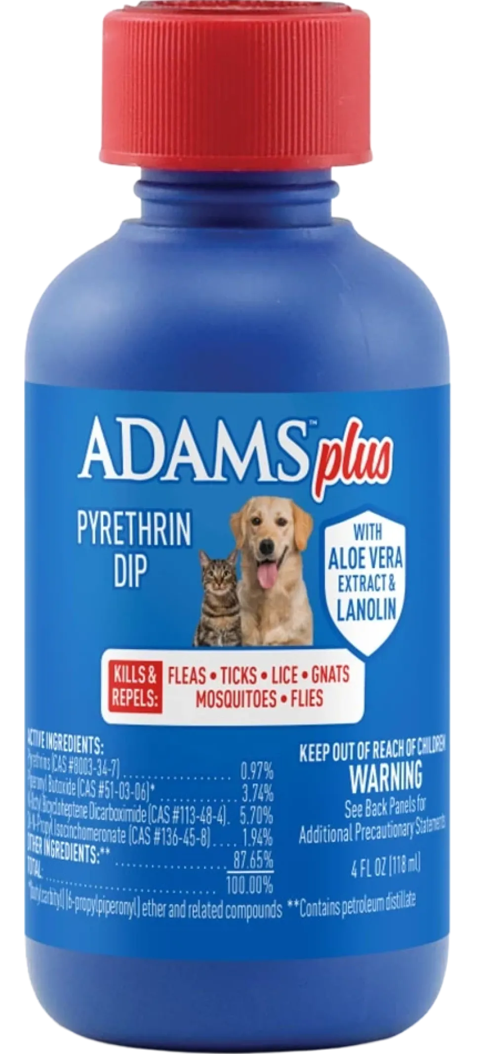 Adams Plus Pyrethrin Dip for Dogs & Cats 4-oz