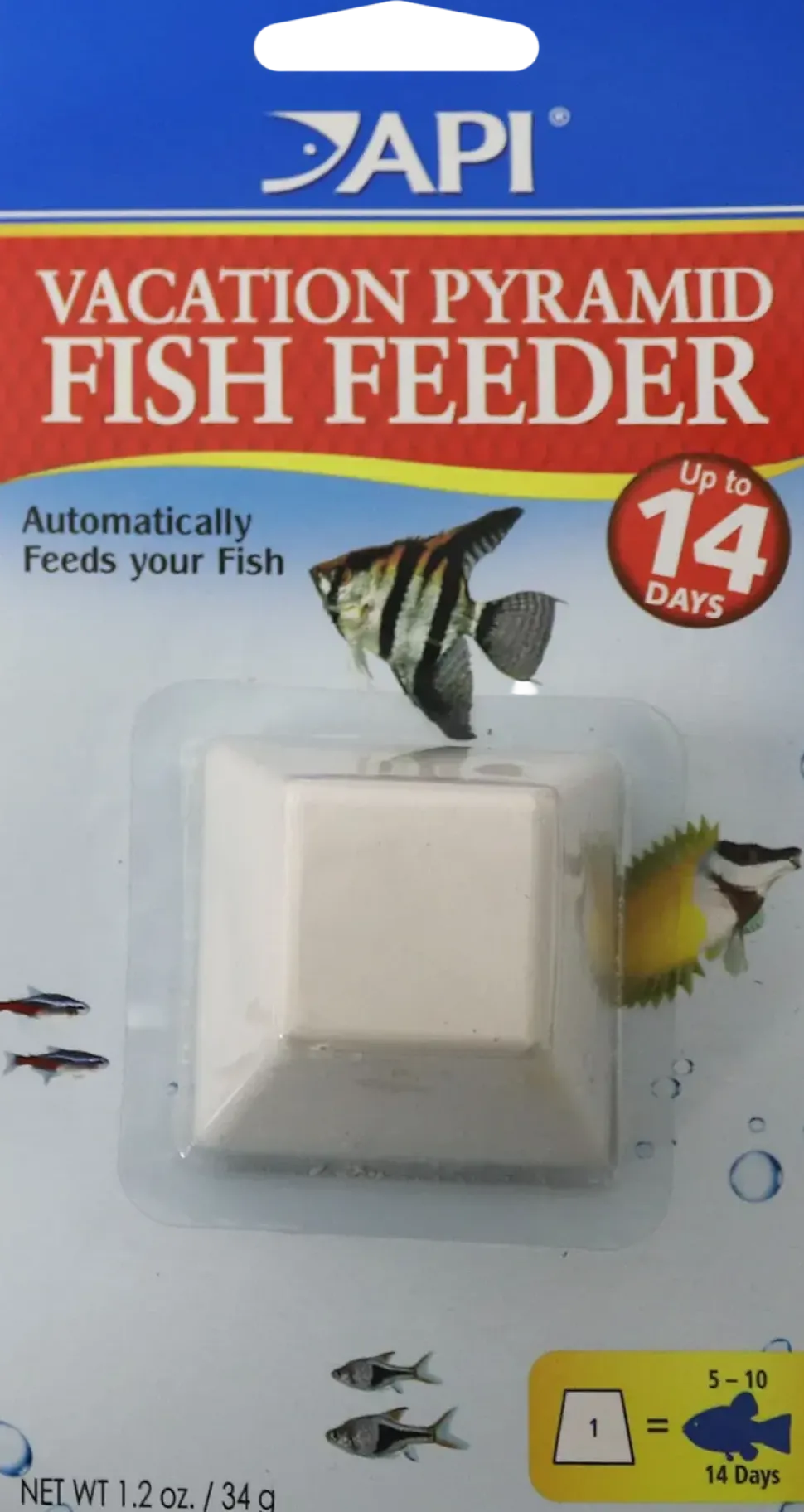 API 14-Days Vacation Pyramid Fish Feeder 1.2-oz