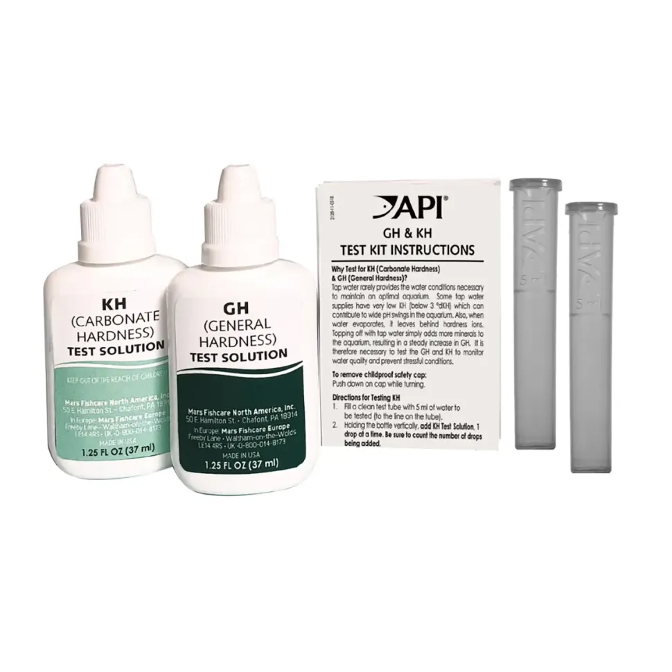 API GH & KH General & Carbonate Hardness Freshwater Aquarium Test Kit