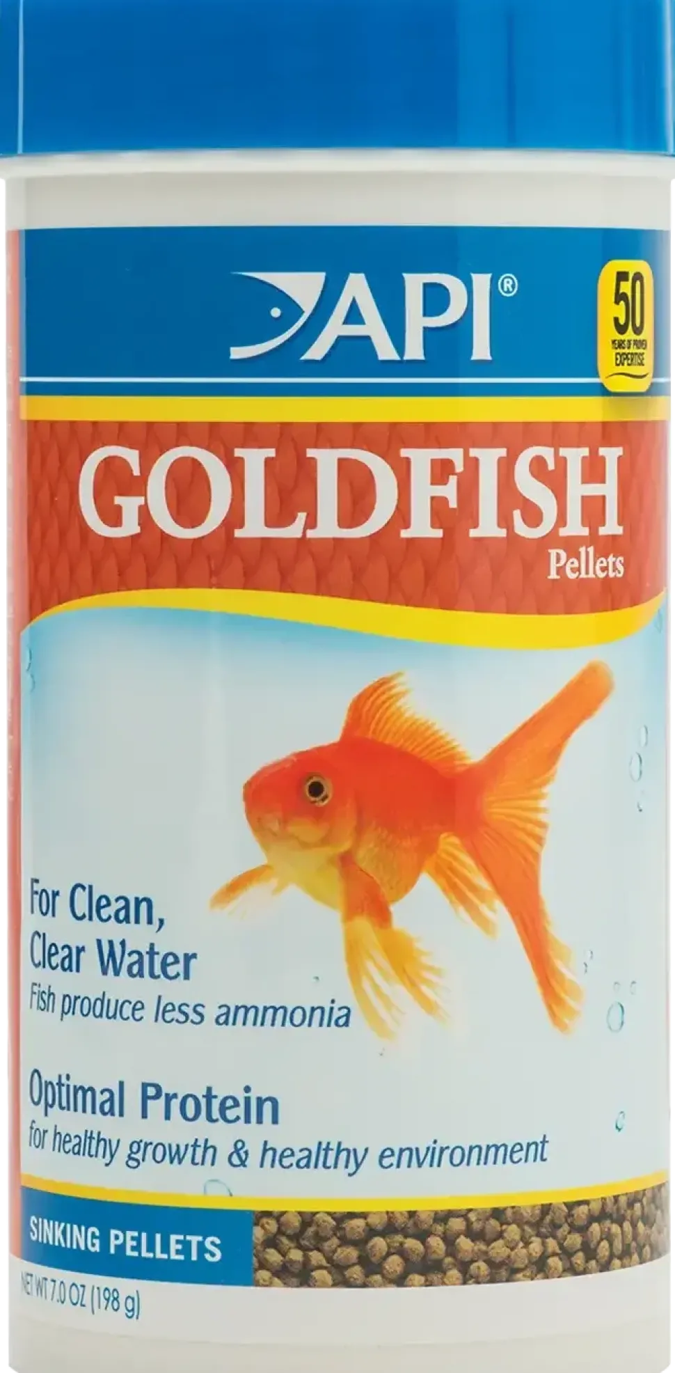 API Goldfish Premium Sinking Pellets Fish Food 7-oz