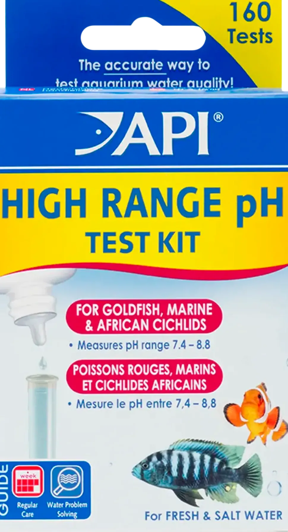 API High Range pH Test Kit for Freshwater & Saltwater Aquarium 160 Count