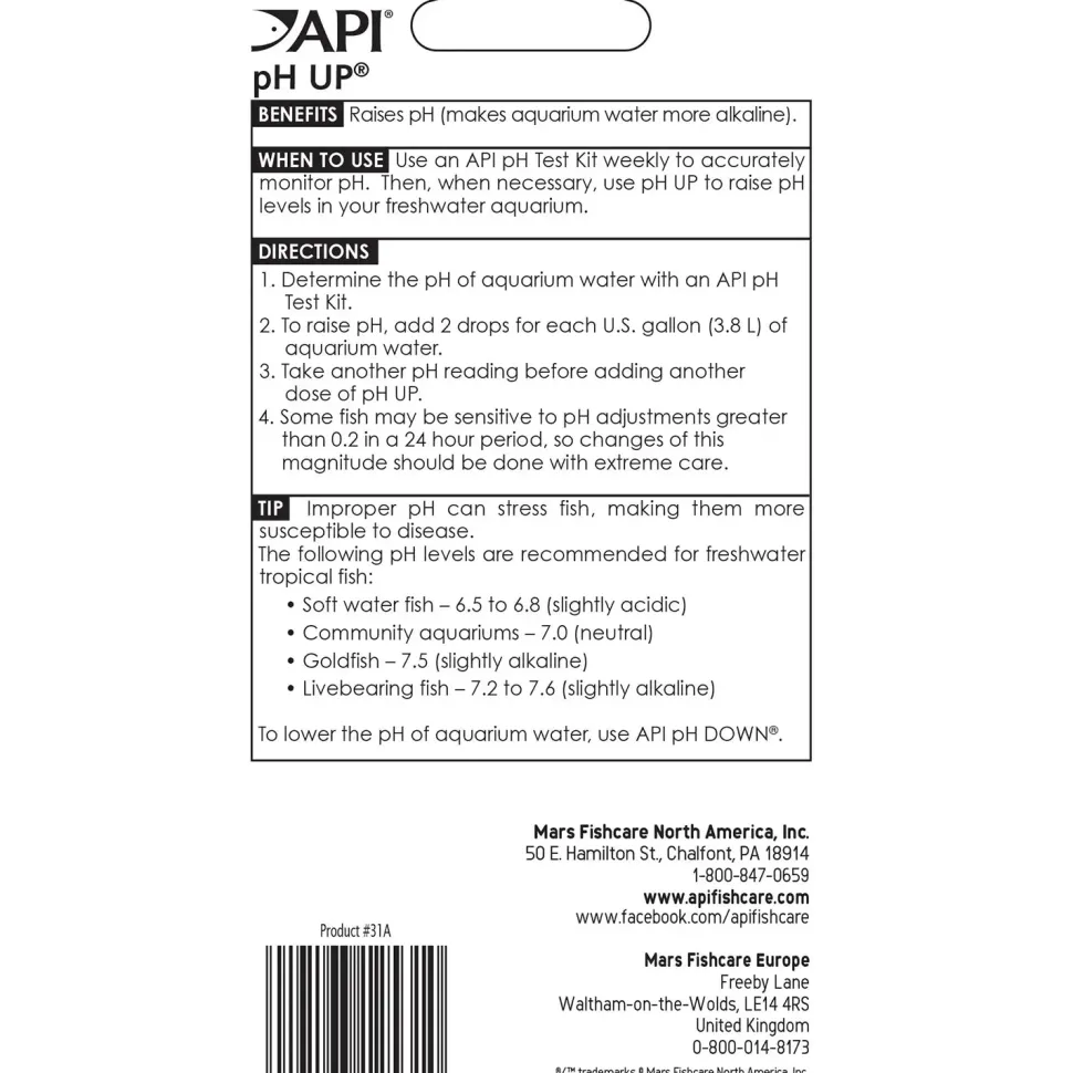 API pH Up Freshwater Aquarium Water Treatment 1.25-oz