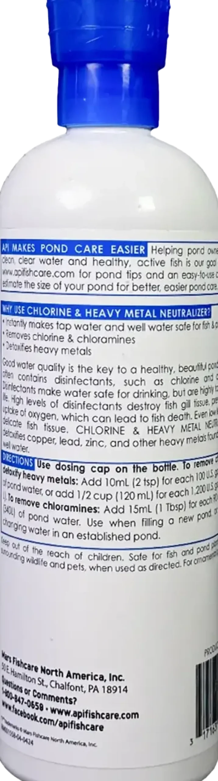 API Pond Chlorine & Heavy Metal Neutralizer 16-oz
