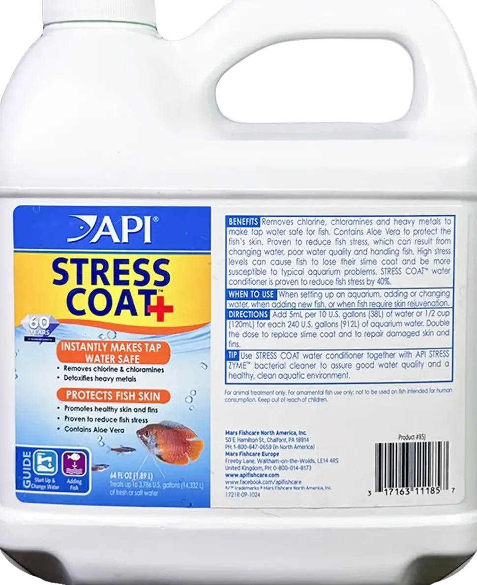 API Stress Coat No Pump Remedy Aquarium Water Conditioner 64-oz