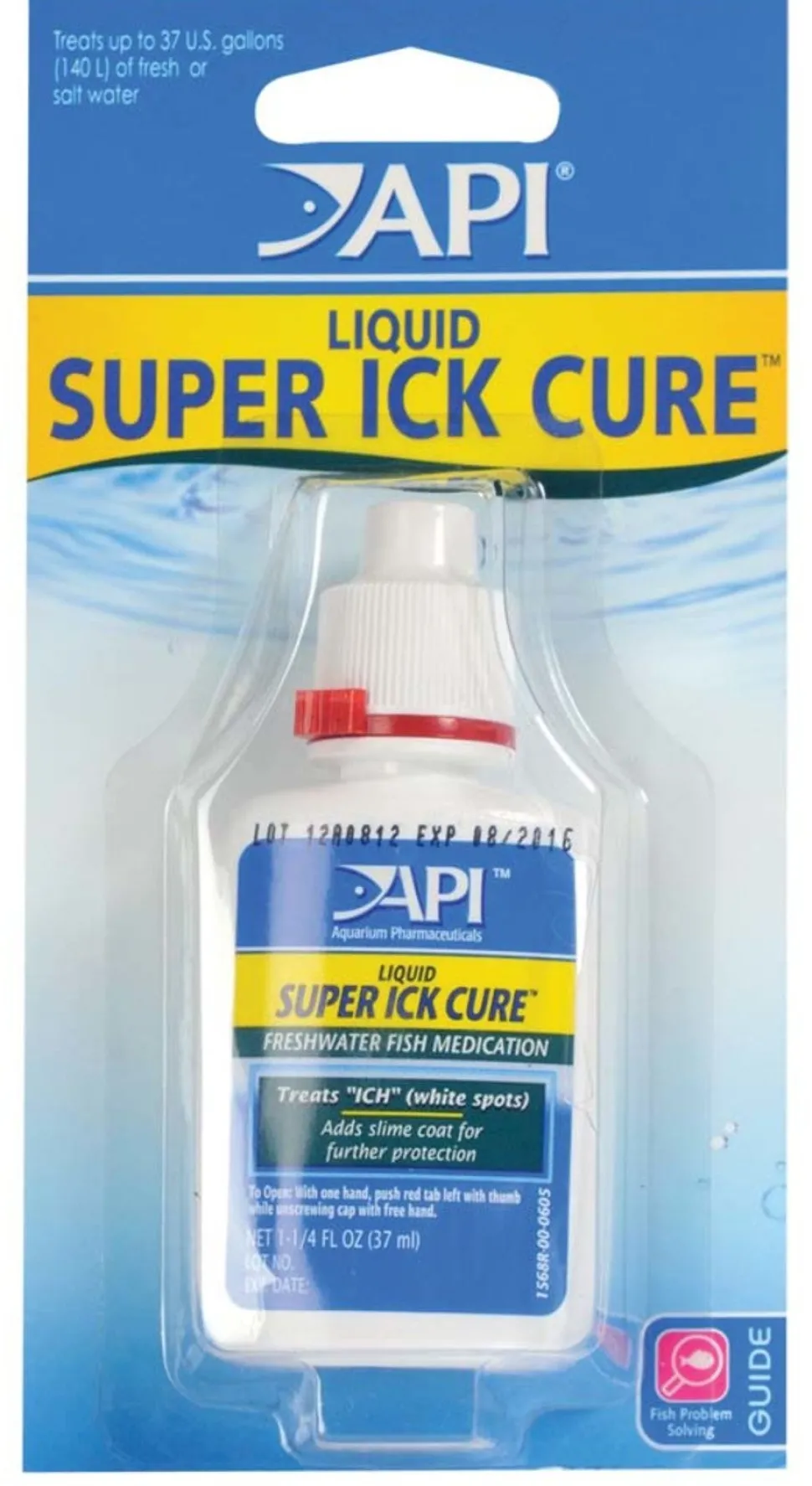 API Super Ick Cure Treats White Spot Disease Fish Medication Liquid 1.7-oz