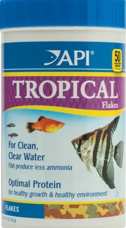 API Tropical Premium Flakes Fish Food 5.7-oz