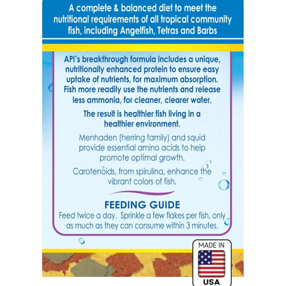 API Tropical Premium Flakes Fish Food 5.7-oz