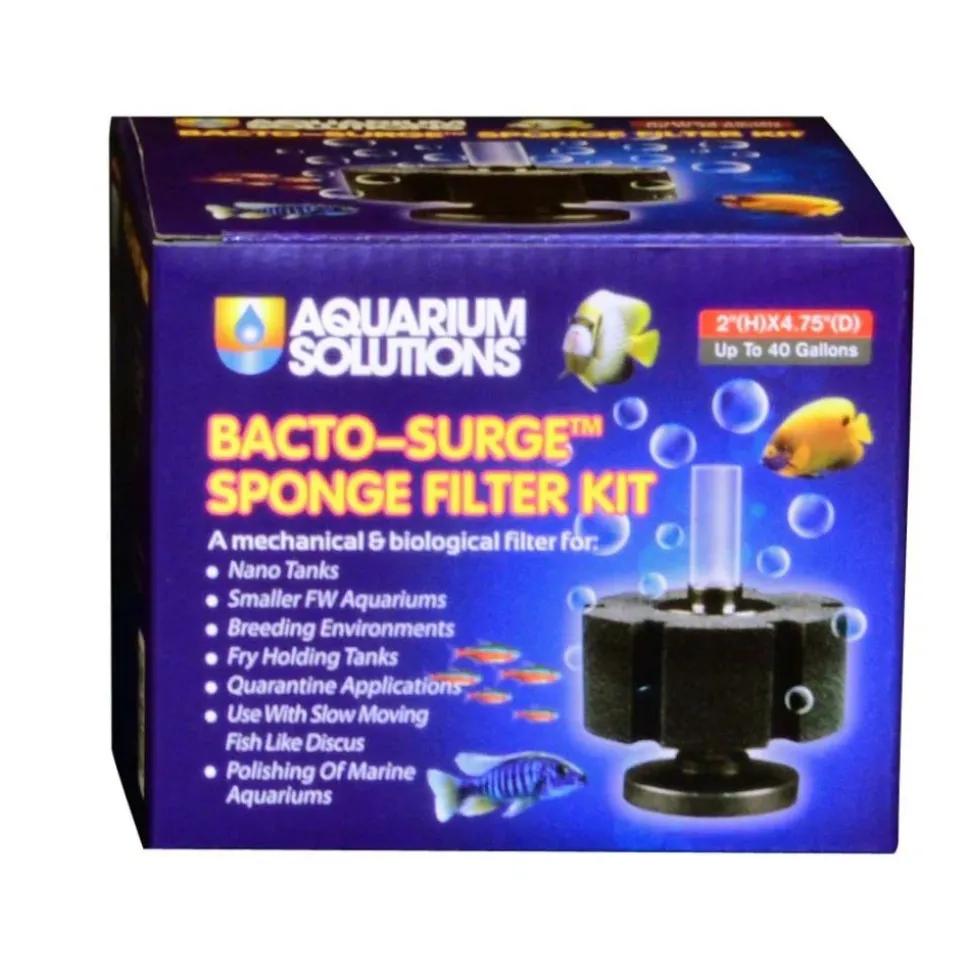 Aquarium Solutions Bacto-Surge Biological Action Sponge Filter Black Small