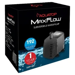 Aquatop SWP-480 192 GPH MaxFlow Submersible Water Pump Black