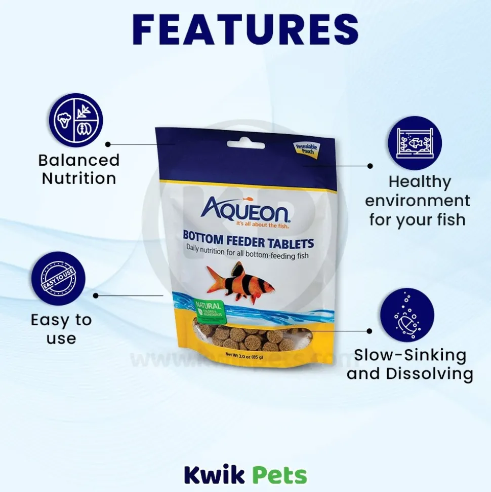 Aqueon Bottom Feeder Tablets Fish Food 3-oz