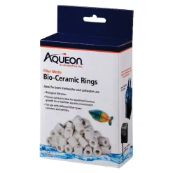 Aqueon Filter Media Bio-Ceramic Rings For Salt & Freshwater Aquarium 1-lb