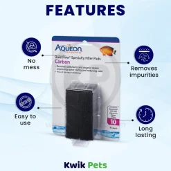 Aqueon QuietFlow Carbon Filter Media Pads for Aquarium Size 10 4 Count