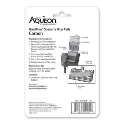 Aqueon QuietFlow Carbon Filter Media Pads for Aquarium Size 10 4 Count