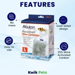 Aqueon Replacement Filter Cartridges for Aquarium Large 6 Count