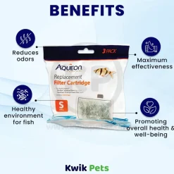 Aqueon Replacement Filter Cartridges for Aquarium Small 3 Count