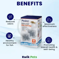 Aqueon Replacement Filter Cartridges for Aquarium Medium 12 Count