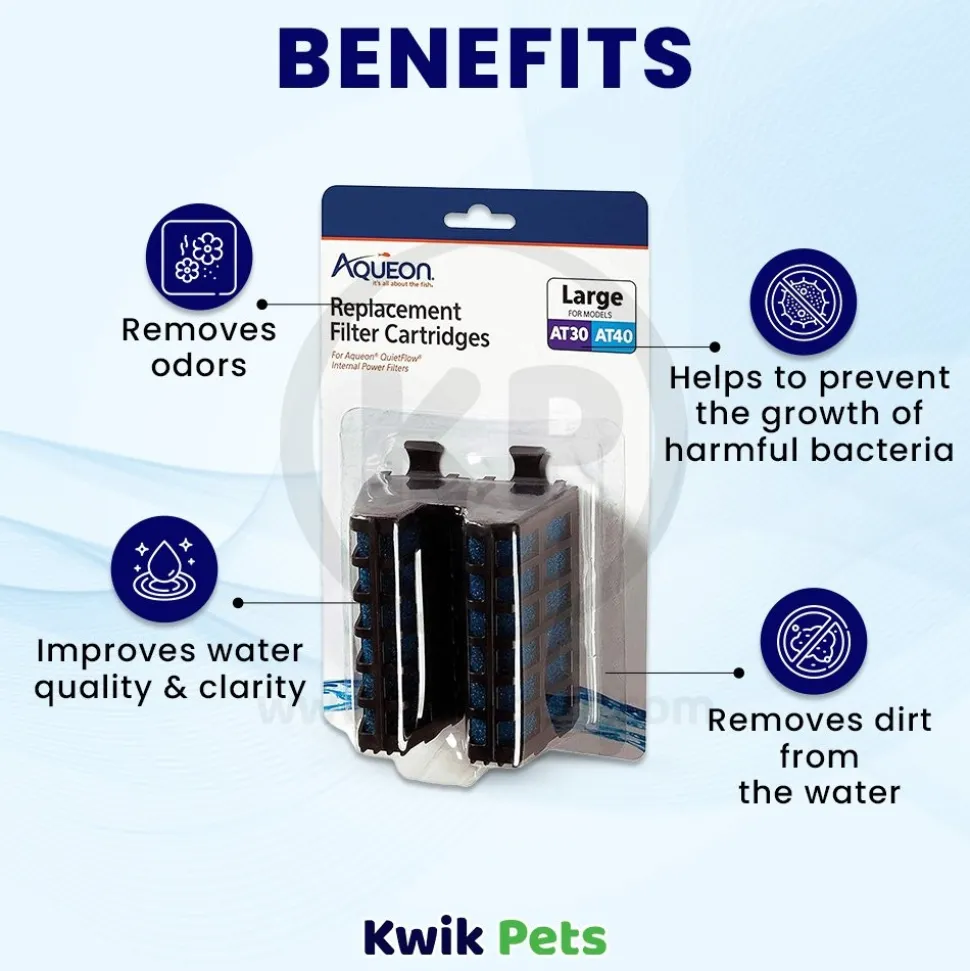 Aqueon Replacement Internal Filter Cartridge Large 2 Count