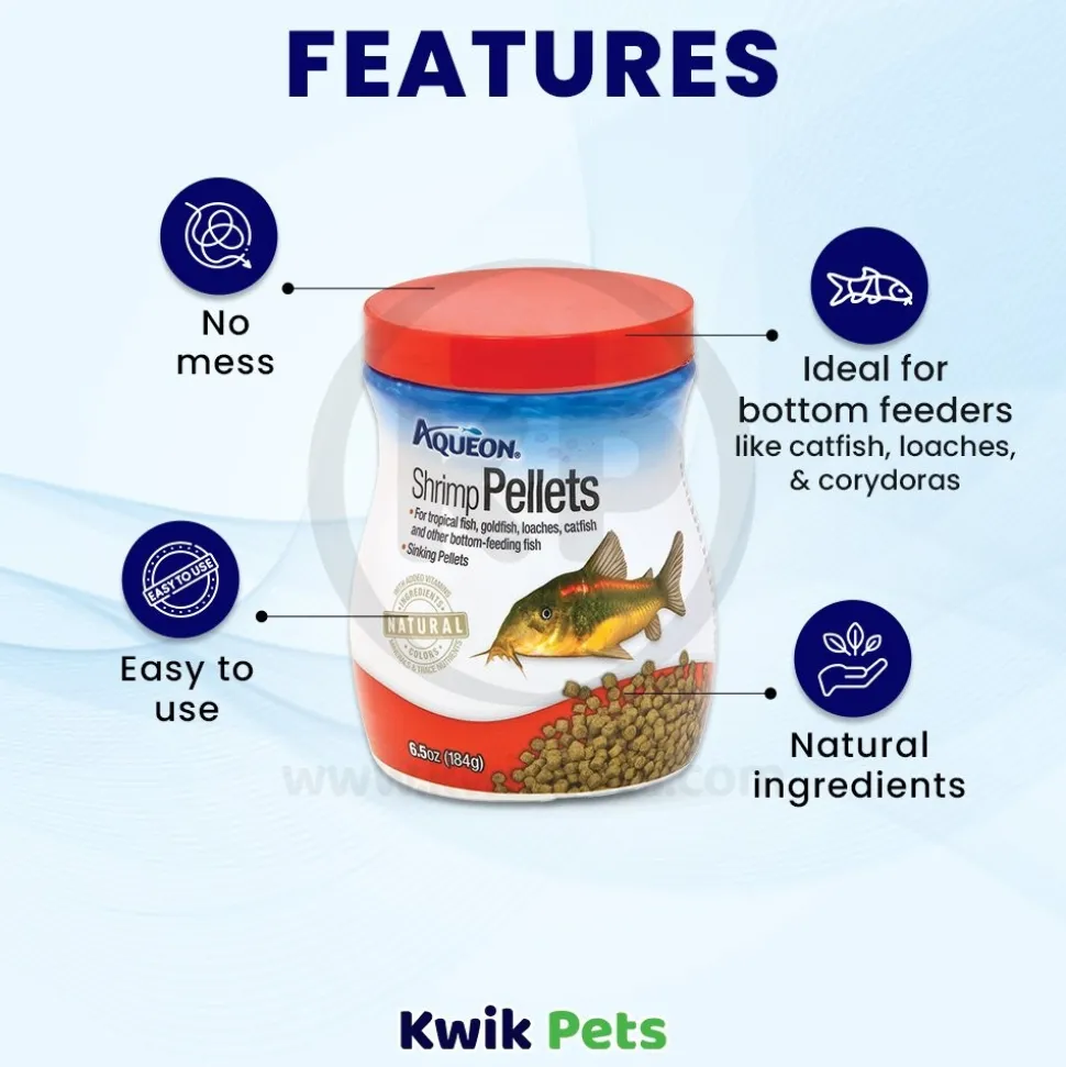 Aqueon Shrimp Pellets Fish Food 6.5-oz