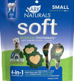 Ark Naturals Soft Brushless Toothpaste Dog Dental Chews Small 12-oz