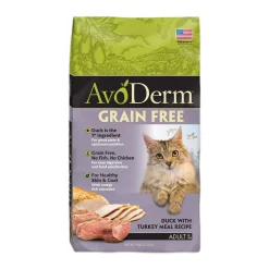 AvoDerm Natural Grain-Free Duck with Turkey Meal Dry Cat Food 5-lb