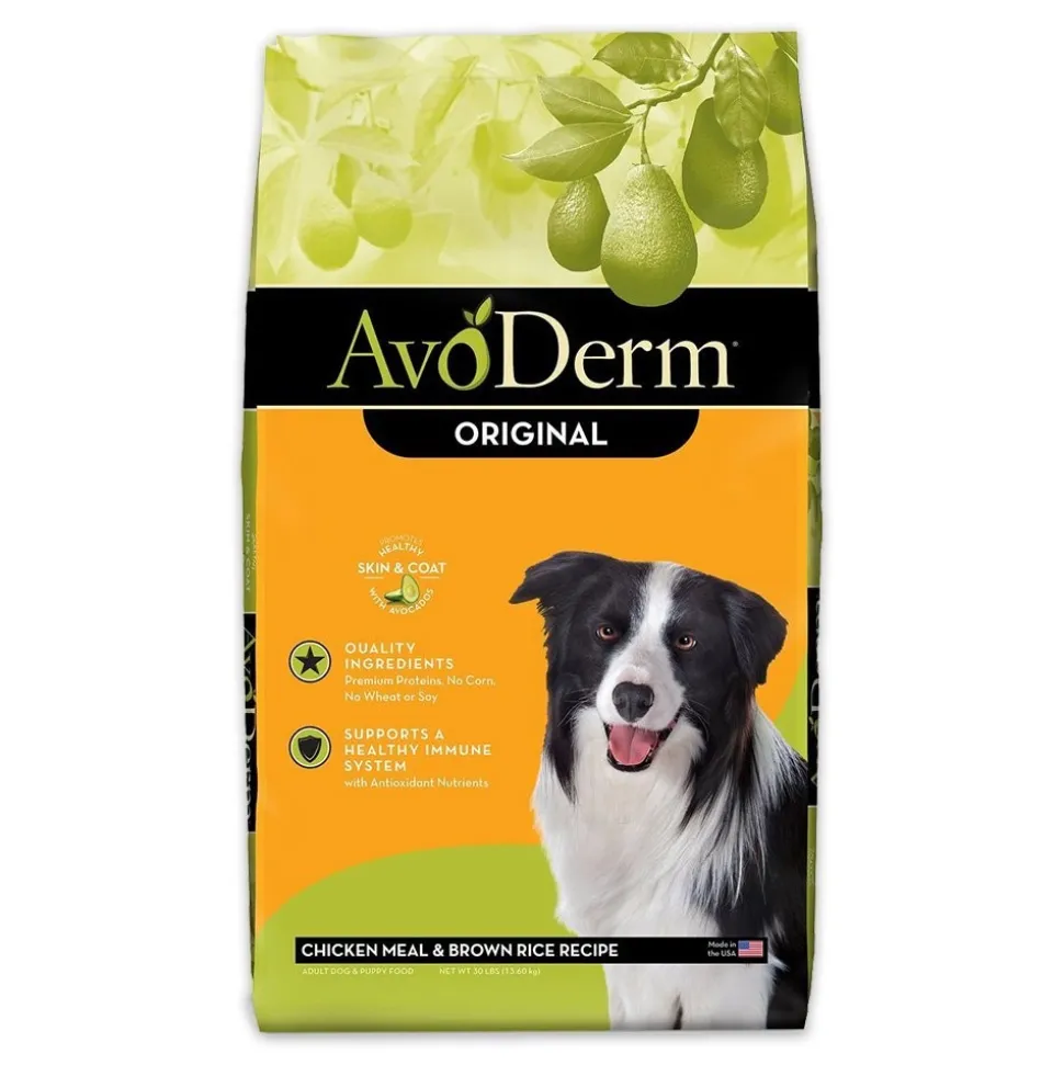 AvoDerm Natural Original Chicken Meal & Brown Rice Dry Dog Food 30-lb