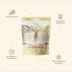Badlands Ranch Superfood Bites Freeze-Dried Raw Dog Treats Wild Salmon 4-oz