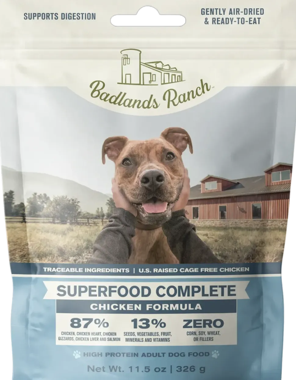 Badlands Ranch Superfood Complete Air-Dried Dog Food Chicken 11.5-oz