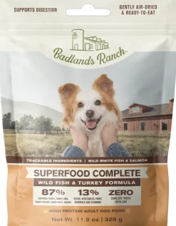 Badlands Ranch Superfood Complete Air-Dried Dog Food Wild Fish & Turkey 11.5-oz