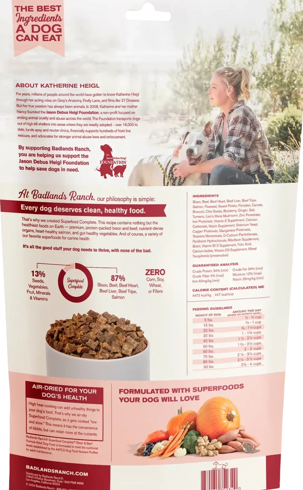 Badlands Ranch Superfood Complete Air-Dried Dog Food Bison & Beef 11.5-oz