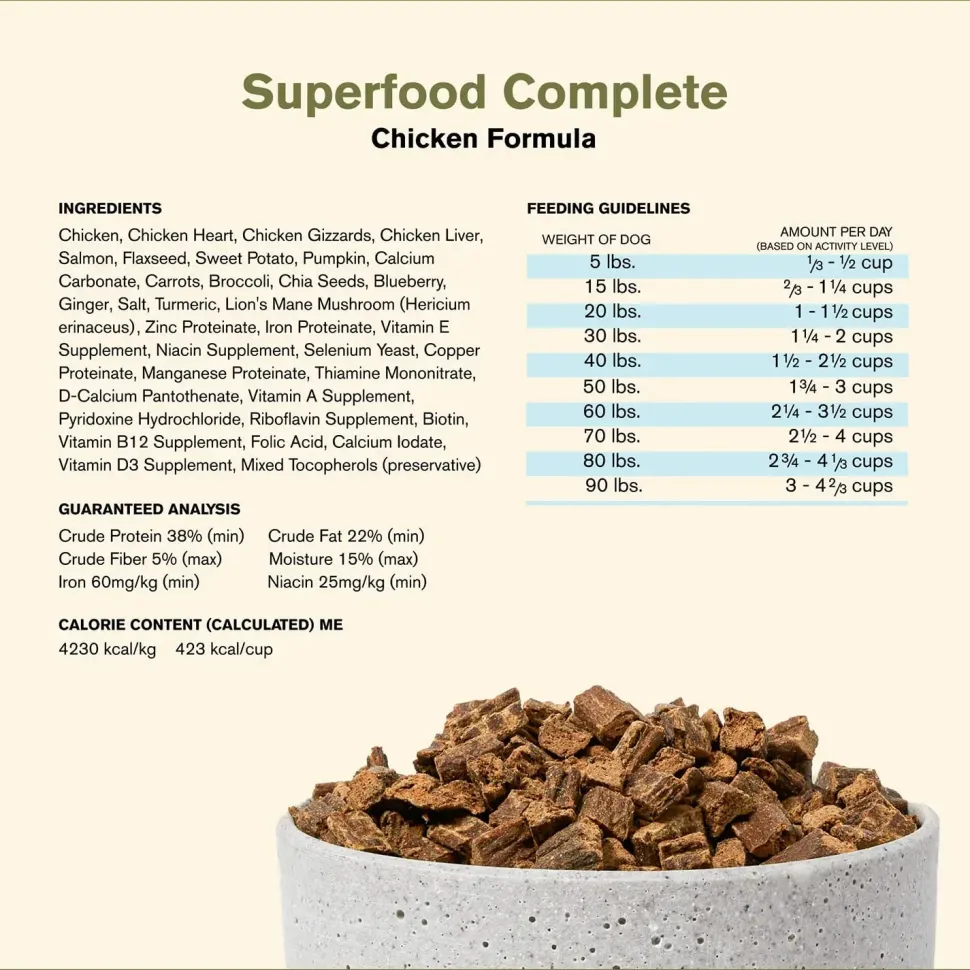 Badlands Ranch Superfood Complete Air-Dried Dog Food Chicken 64-oz