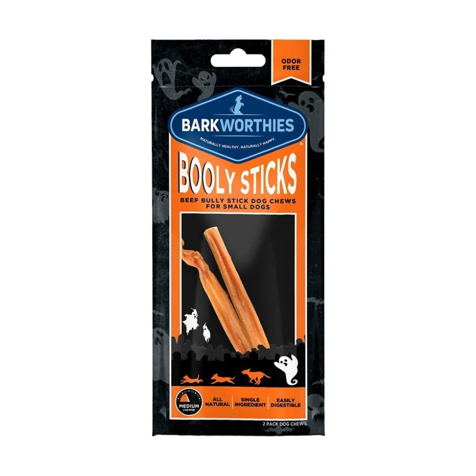 Barkworthies 4" Beef Booly Sticks Small Dog Chews 2 Count