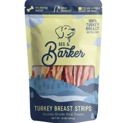 Beg & Barker Turkey Breast Strip Dog Jerky Treats 10-oz