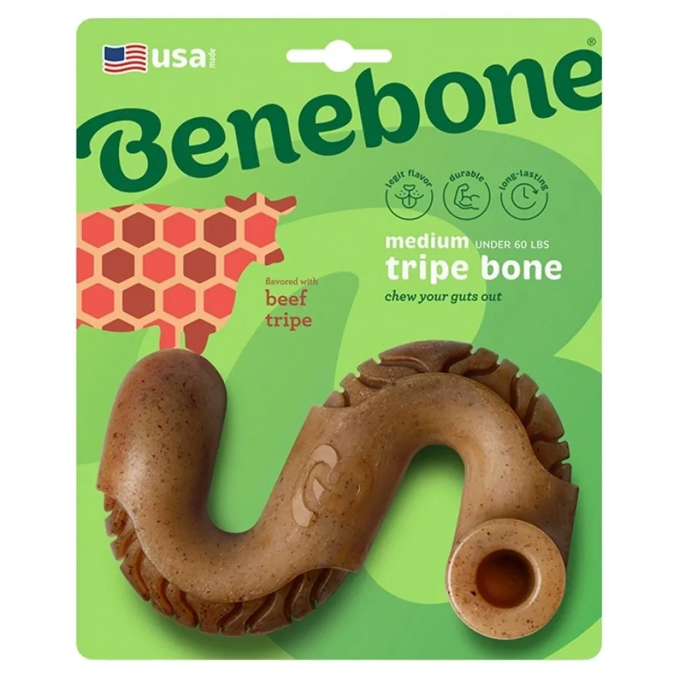 Benebone Beef Tripe Bone Dog Chew Toy Medium