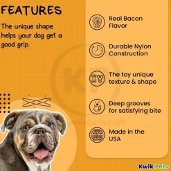 Benebone Dental Chew & Wishbone Dog Chew Toy Bacon Tiny 2 Count