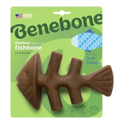 Benebone Jack Salmon Fishbone Dog Chew Toy Medium