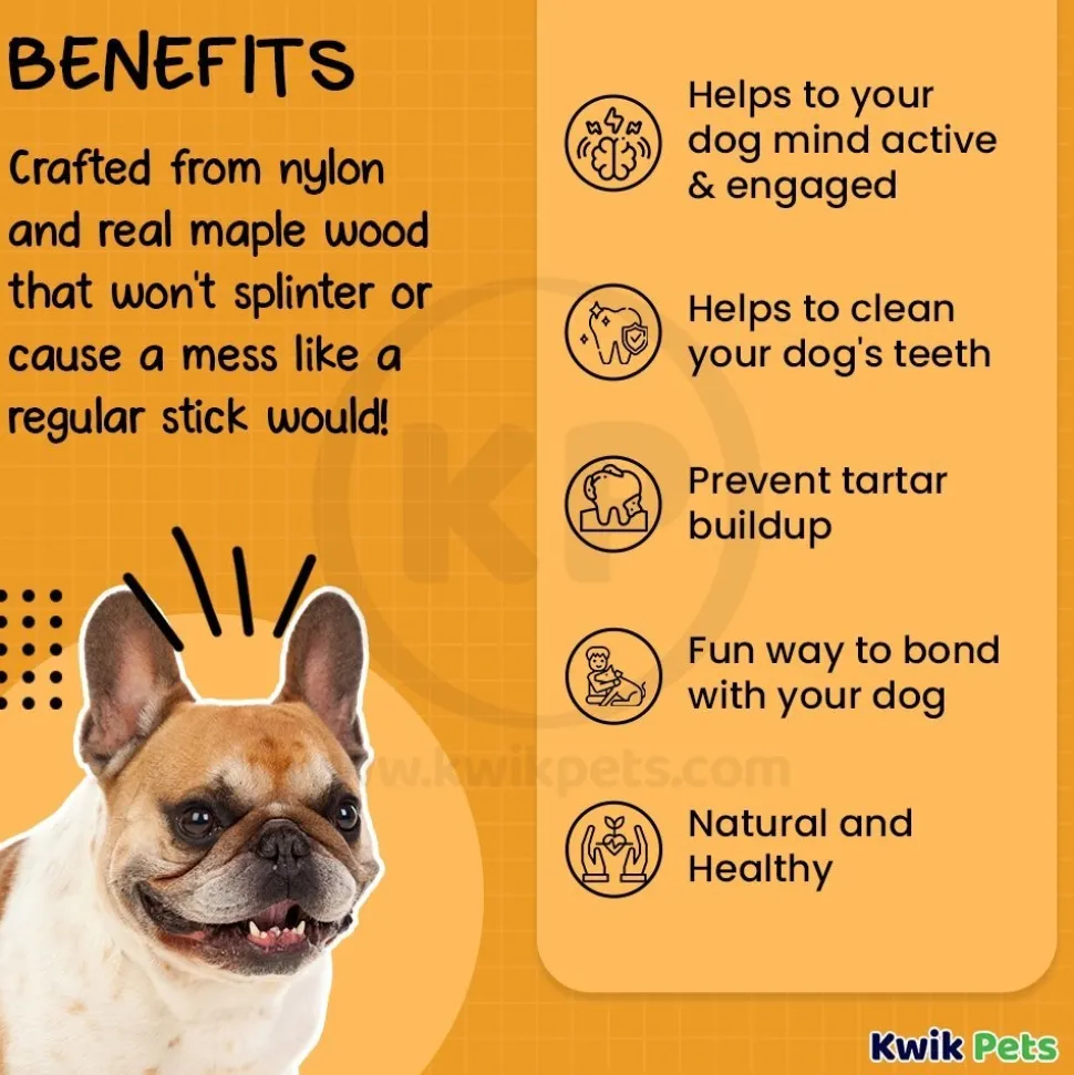 Benebone Maple Wood Puppy Maple Stick Dog Chew Toy Small