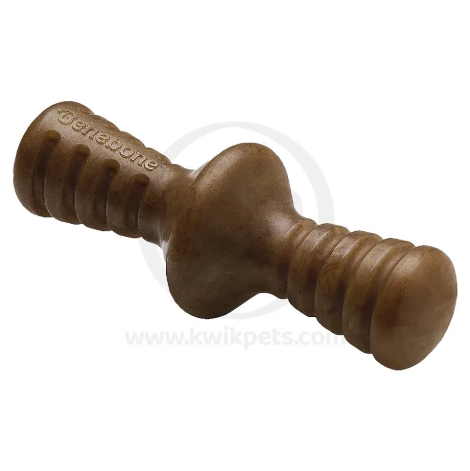 Benebone Zaggler Durable Dog Chew Toy Bacon Small