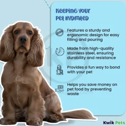 Bergan Maslow Stainless Steel Standard Dog Bowl 17-Cups Capacity