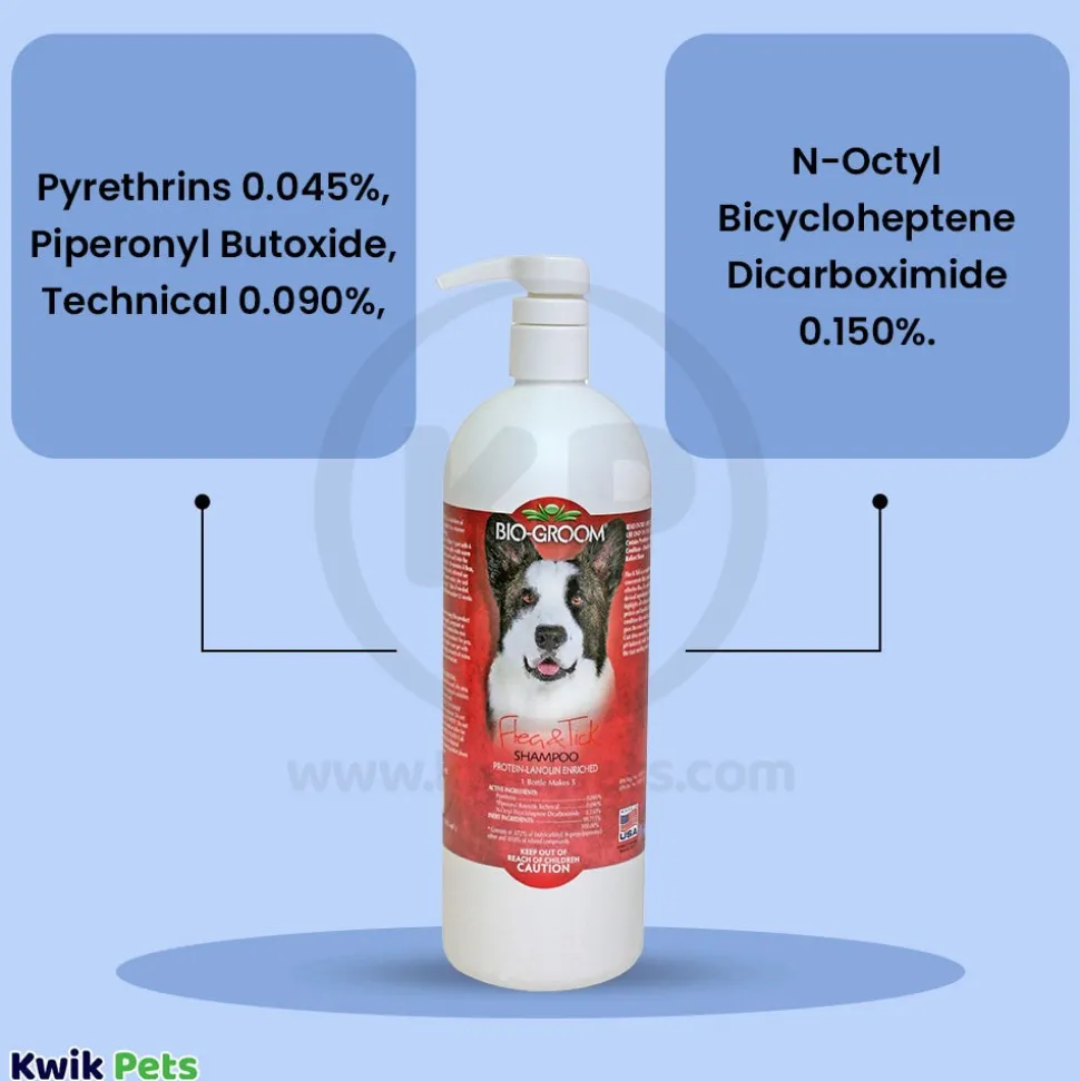 Bio-Groom Flea & Tick Dog Shampoo 32-oz