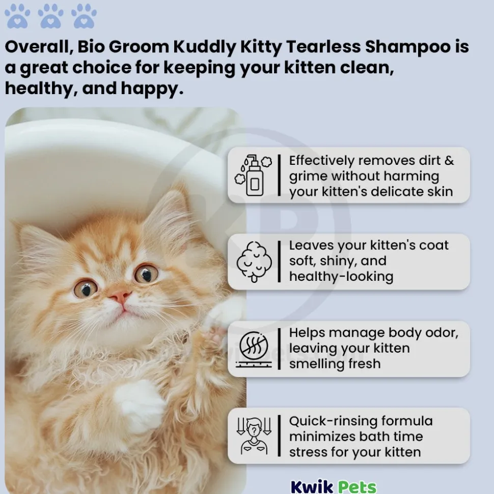 Bio-Groom Kuddly Kitty Tearless Cat Shampoo 8-oz