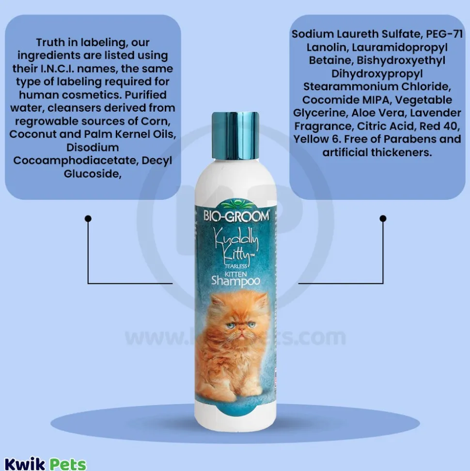 Bio-Groom Kuddly Kitty Tearless Cat Shampoo 8-oz