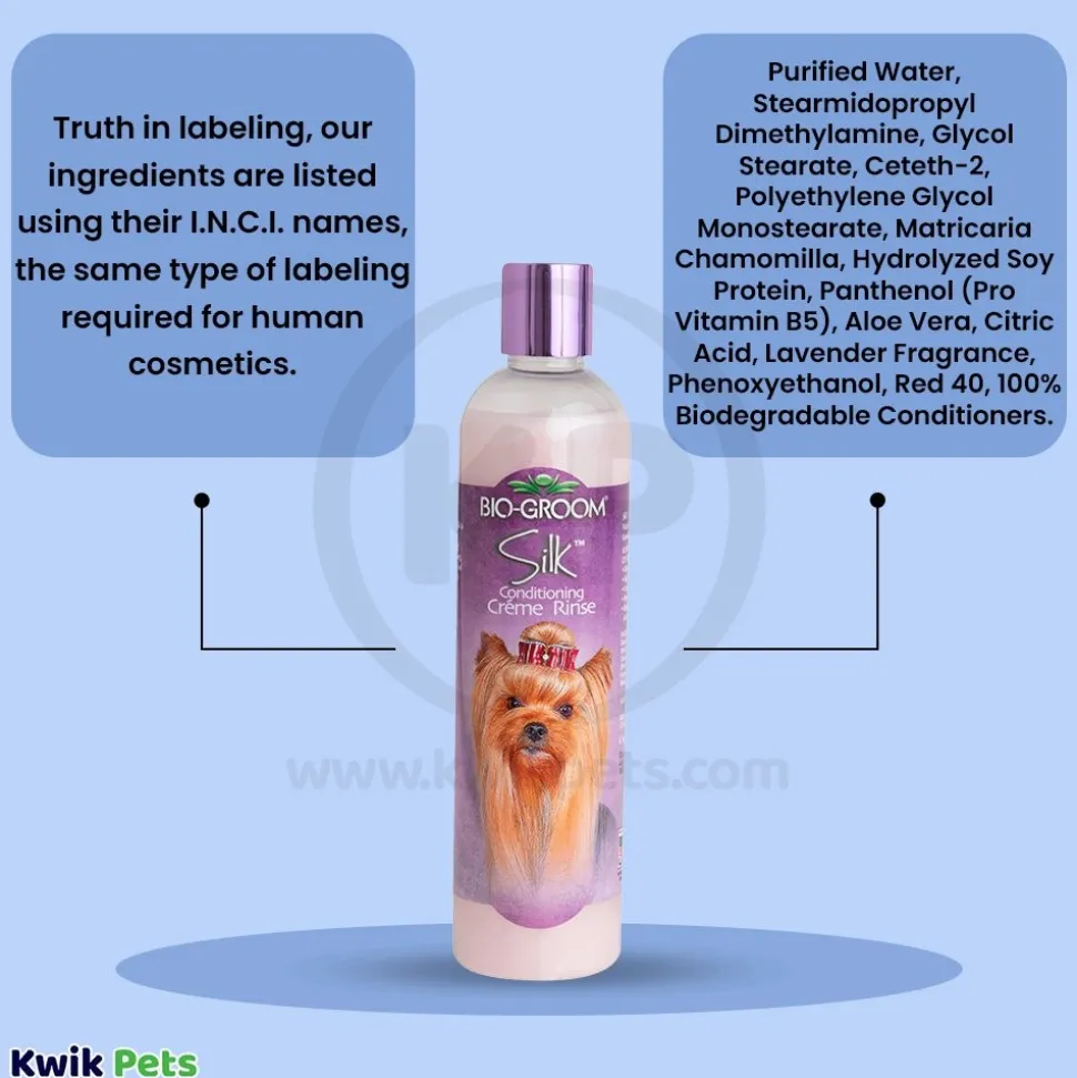 Bio-Groom Silk Conditioning Cream Rinse For Dogs 12-oz