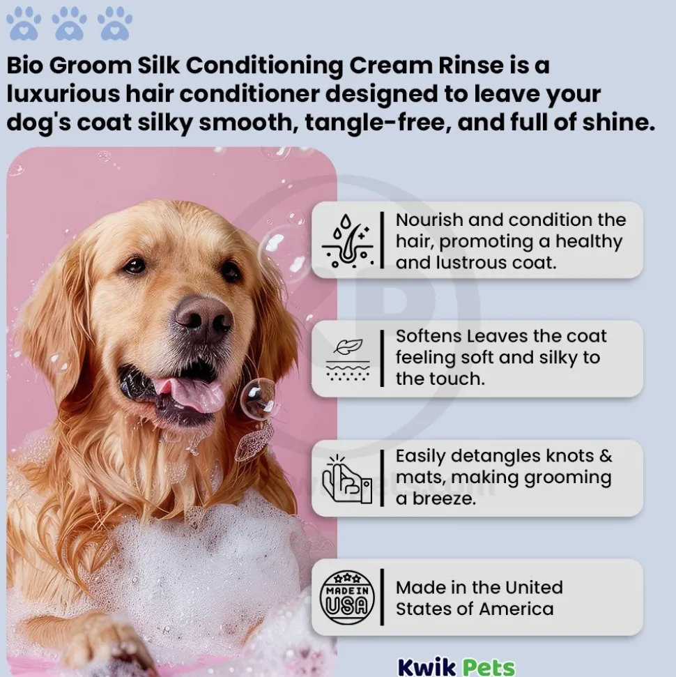Bio-Groom Silk Conditioning Cream Rinse For Dogs 12-oz