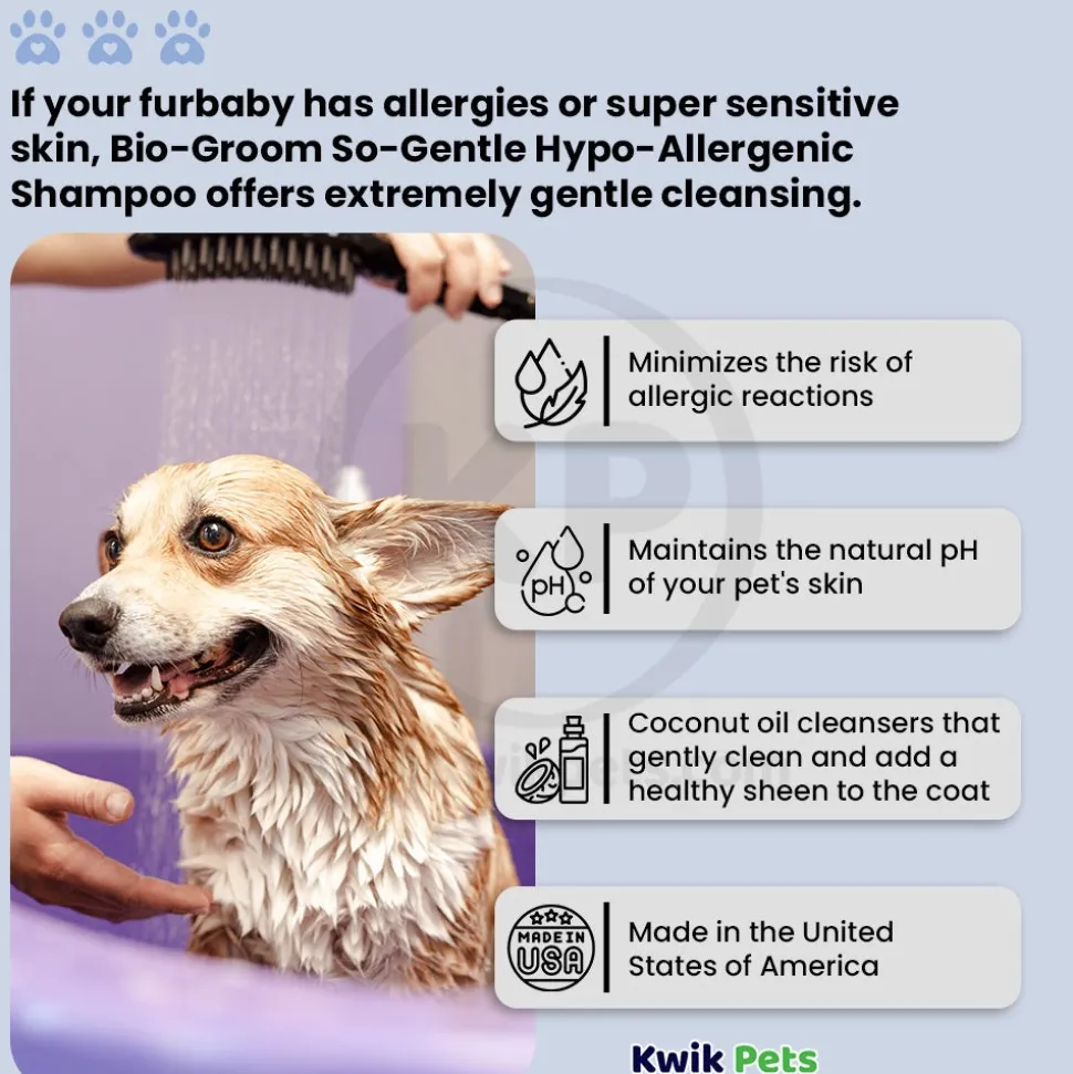 Bio-Groom So-Gentle Hypo-Allergenic Dog Shampoo 12-oz