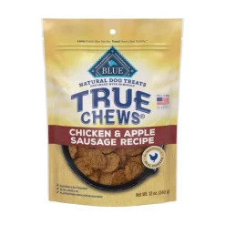 Blue Buffalo True Chews Natural Dog Treats Chicken & Apple Sausage Recipe 12-oz