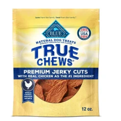 Blue Buffalo True Chews Premium Jerky Cuts Natural Dog Treats Real Chicken 12-oz