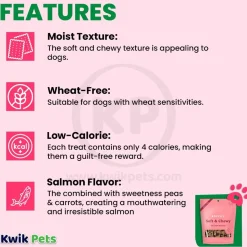 Bocce's Bakery Soft & Chewy Dog Treats Salmon 6-oz