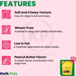 Bocce's Bakery Soft & Chewy Dog Treats Peanut Butter & Banana 6-oz