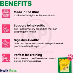 Bocce's Bakery Tumeric Latte Crunchy Biscuits Dog Treats Coconut Vanilla & Turmeric 5-oz